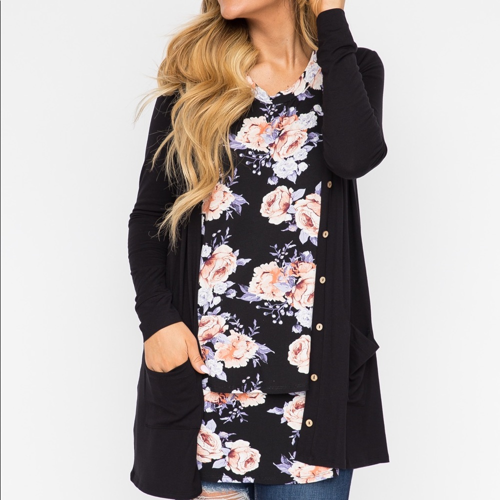 NWT Agnes & Dora Favorite Cardigan In Black